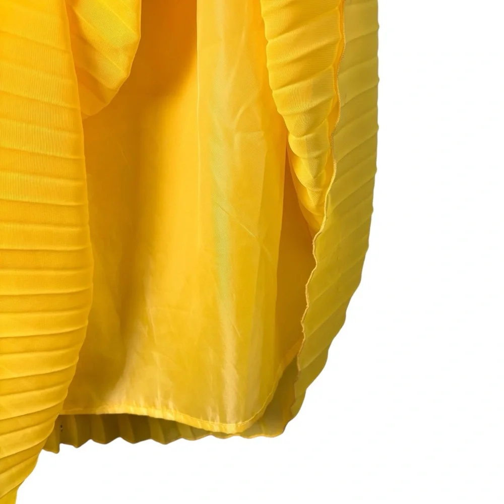 Disney Princess Vibrant Yellow Pleated A-Line Skirt‎ Size Small